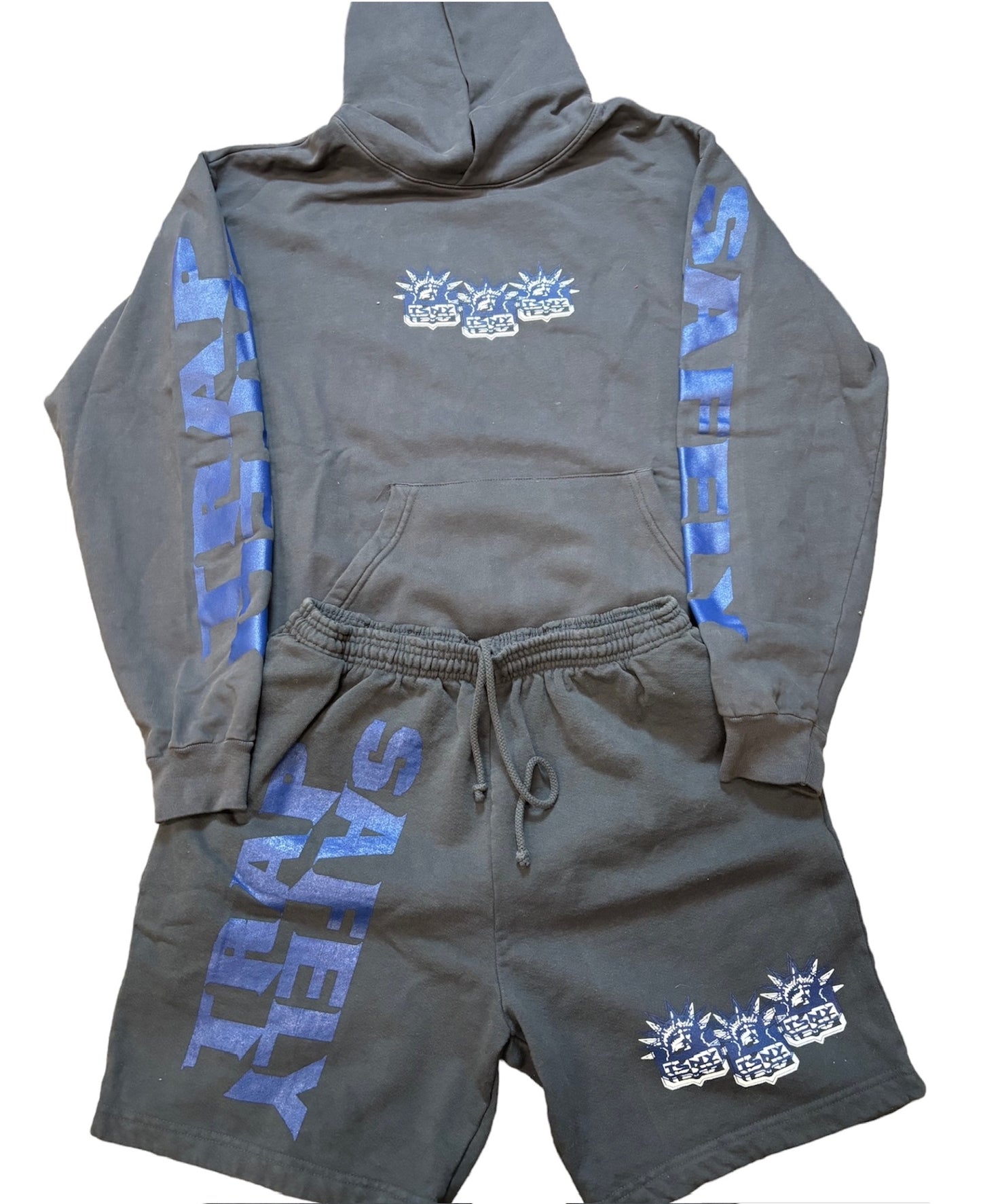 "TRAP SAFELY" Signature Sweat Shorts